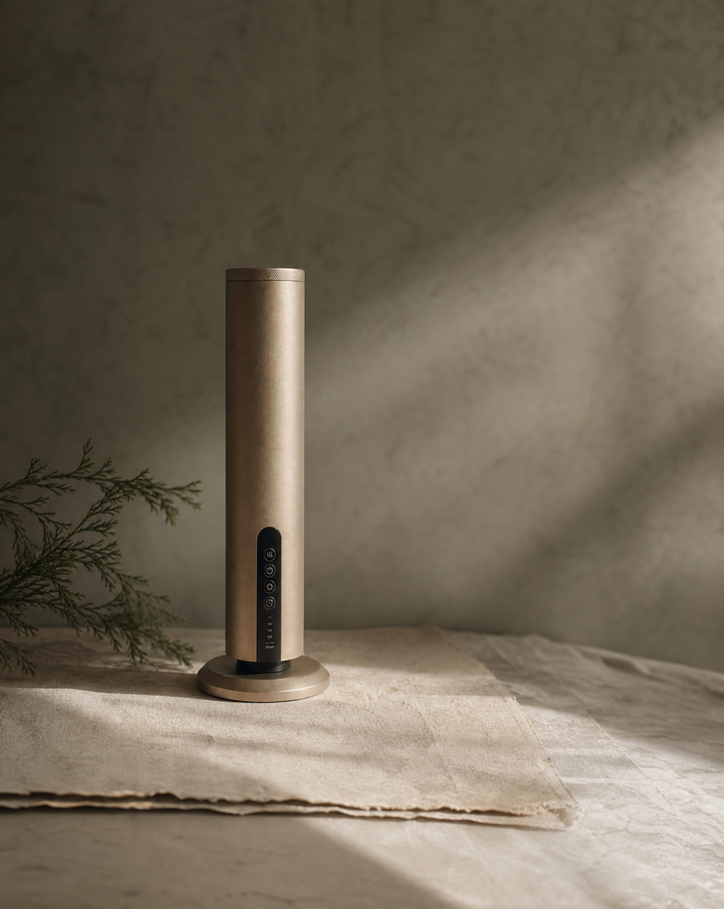 Living Vessel — matte-finished gold aluminium diffuser